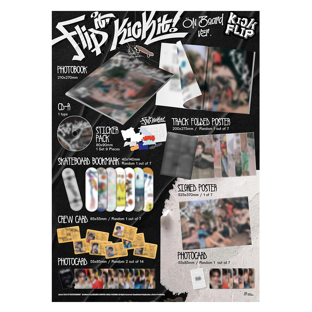 KickFlip, Flip it, Kick it! (On Board Ver.) CD - Signed Poster