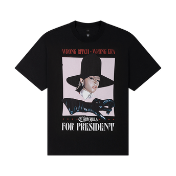 Chinchilla, Chinchilla For President (Black) T-Shirt Front 