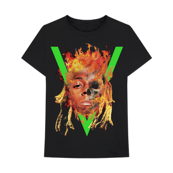 Lil Wayne, FACE FLAMES T-SHIRT Front